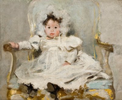 Portrait of a girl in white by Carlos Baca Flor